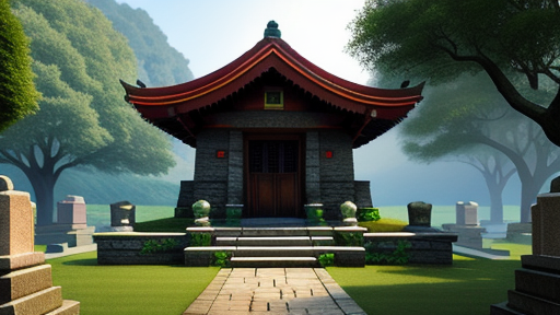 墓域内に石塔を建てる